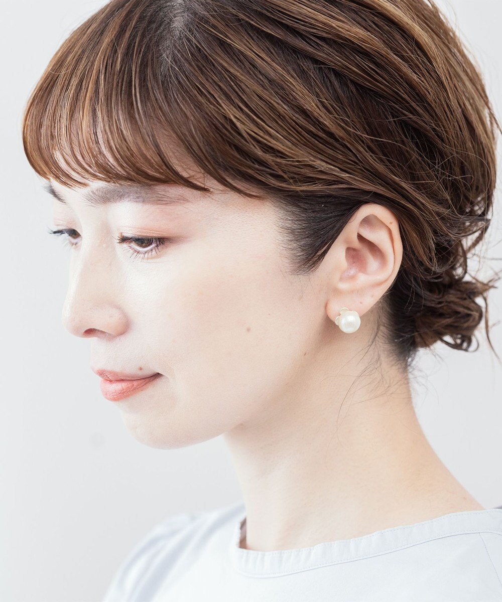 Pisceans 2wayフローラル&コットンパールピアス 