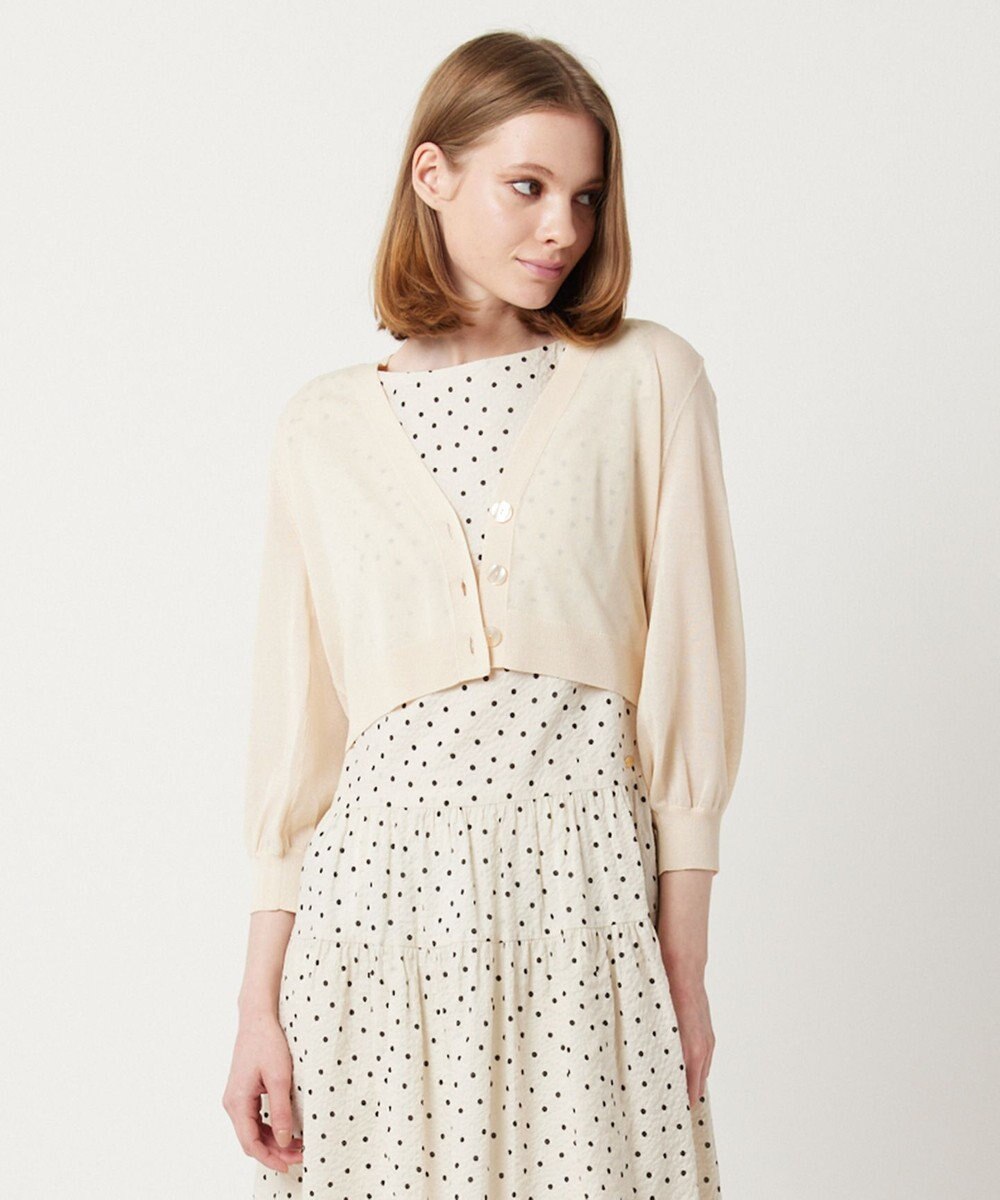 TOCCA 【洗える！】SHEER KNIT カーディガン 