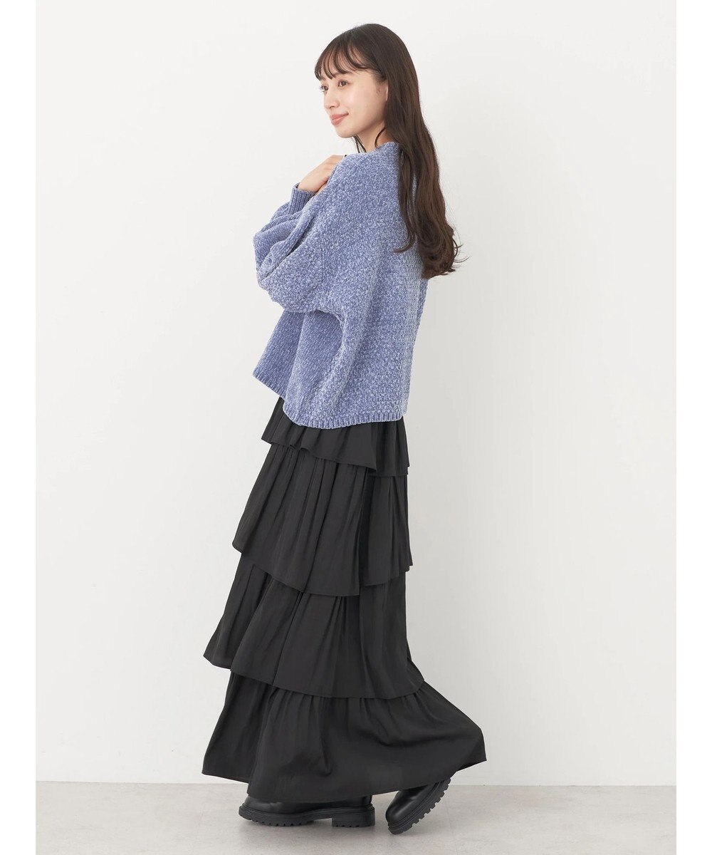 earth music&ecology シャイニーベロアモールプルオーバー 