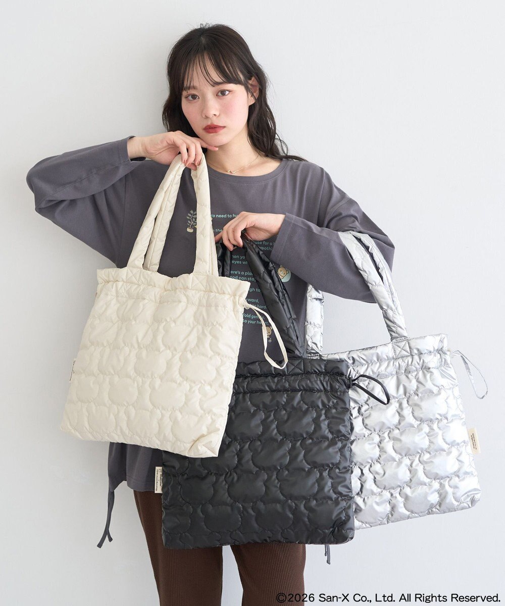 earth music&ecology 【予約】リラックマ×earth シルエットキルトトートバッグ 