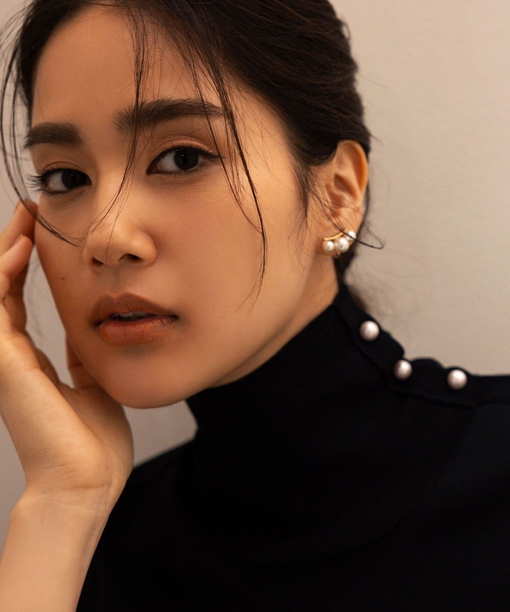 組曲 MINA六分袖タートルネック ニット 