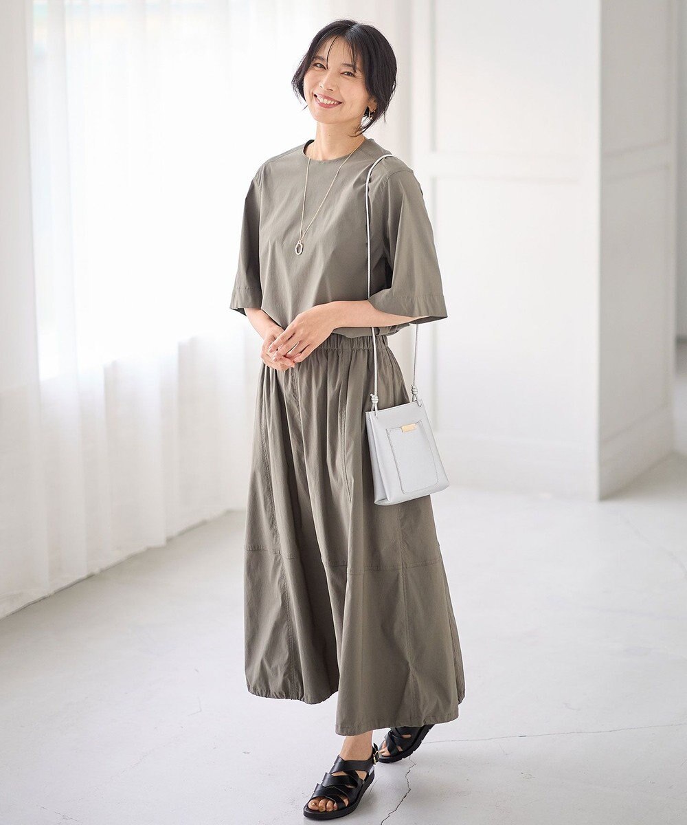 ANY 【ウエストゴム/2WAY】ドロストスカート 