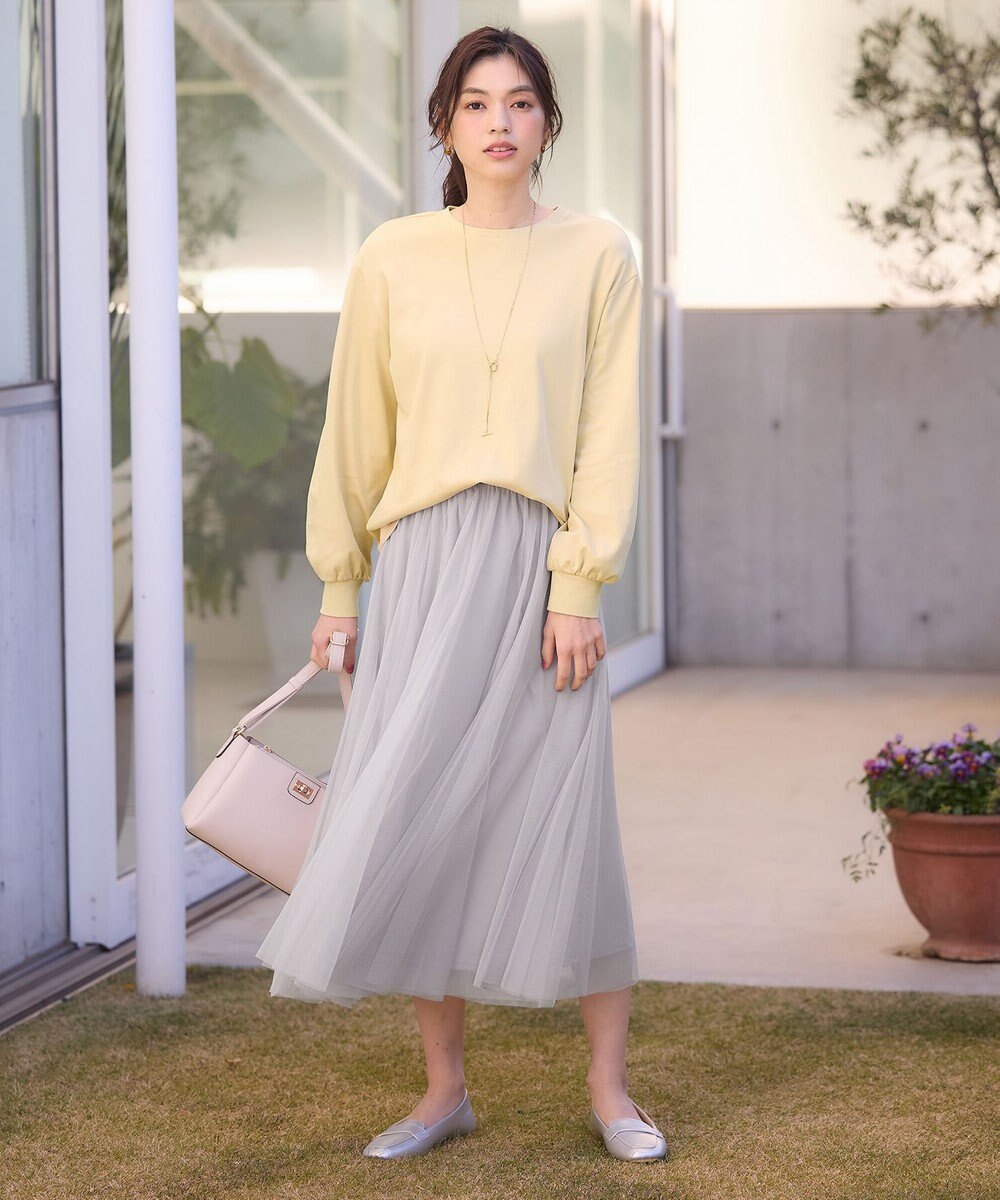 ANY 【ウエストゴム】チュールフレアースカート 