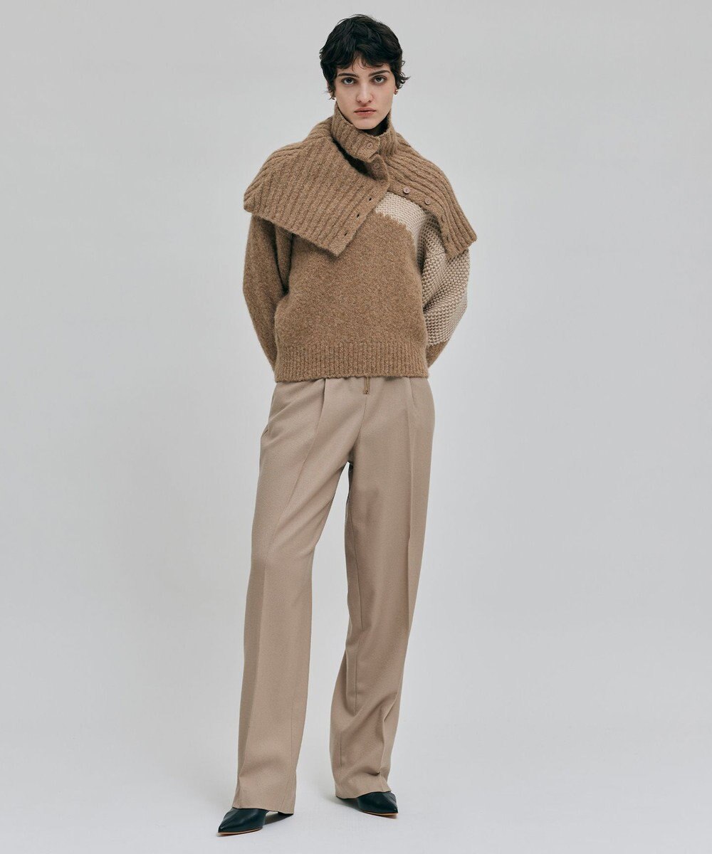 BEIGE， TERNES / フロントジップワイドパンツ 