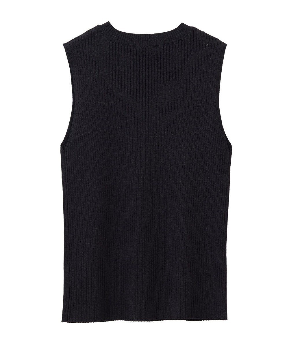 earth music&ecology ランダムリブノースリーブニット 