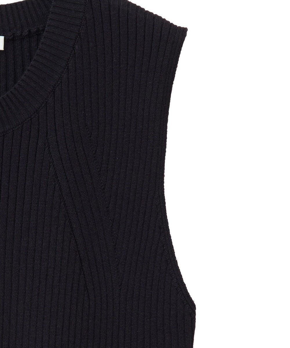 earth music&ecology ランダムリブノースリーブニット 