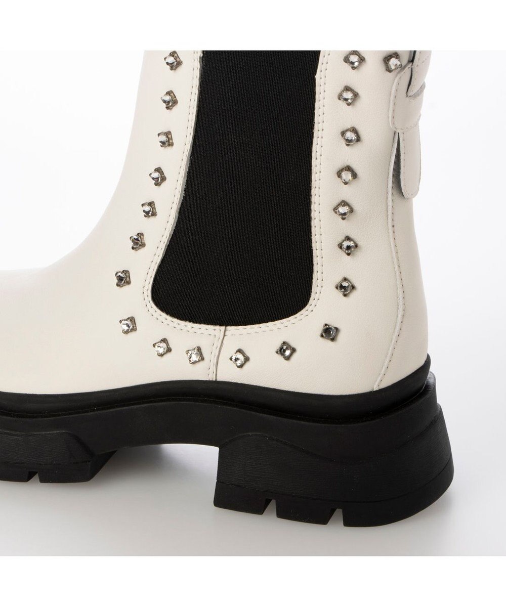 MODE ET JACOMO <carino>サイドゴアビジューショートブーツ 