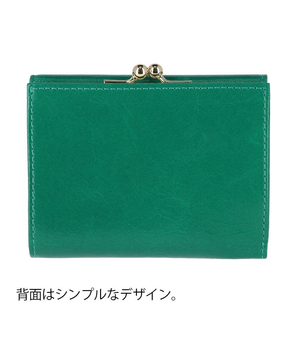 tsumori chisato CARRY シンプルバイカラー がま口 2つ折り財布 