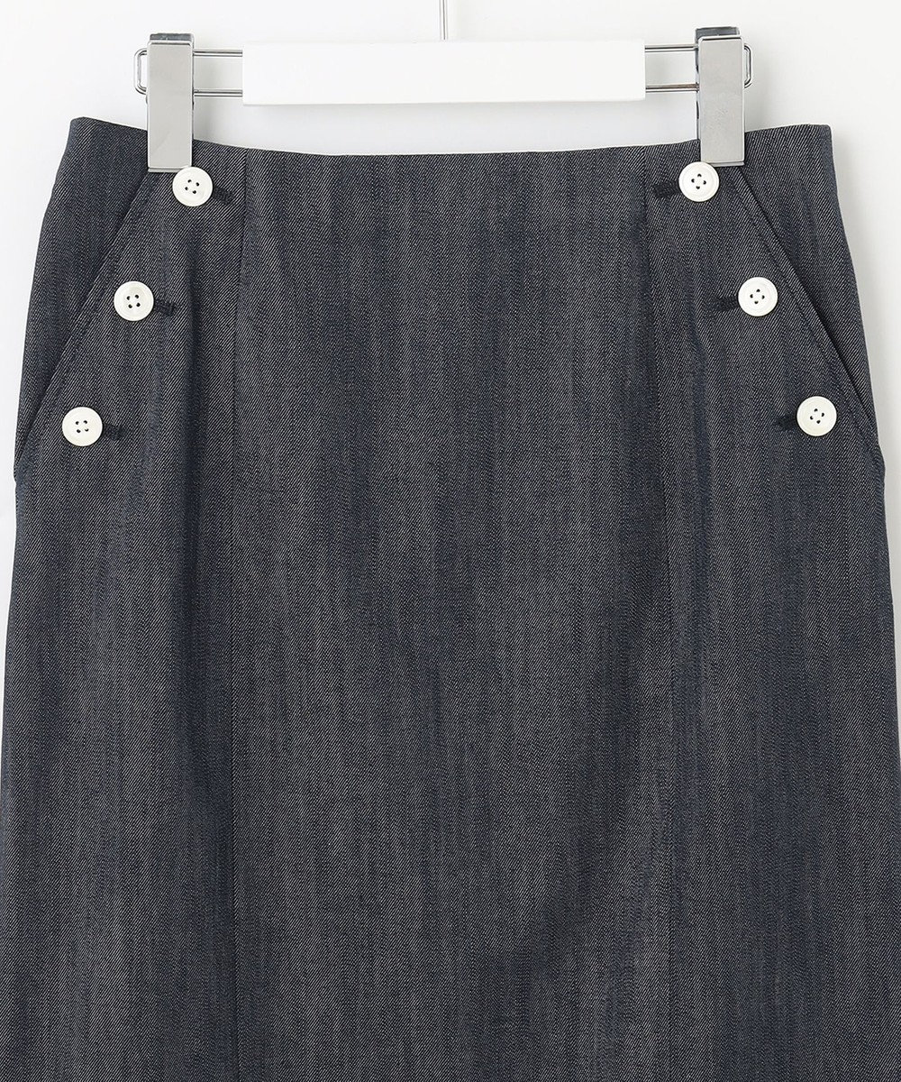 J.PRESS LADIES L 【洗える】 セルロースシャンブレー タイト ナロー スカート 