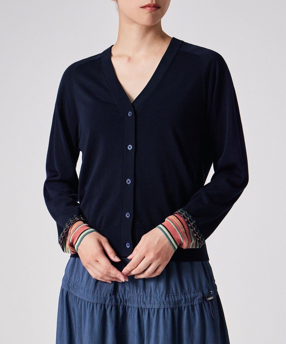 Paul Smith デザイン ステッチ Vネック カーディガン 