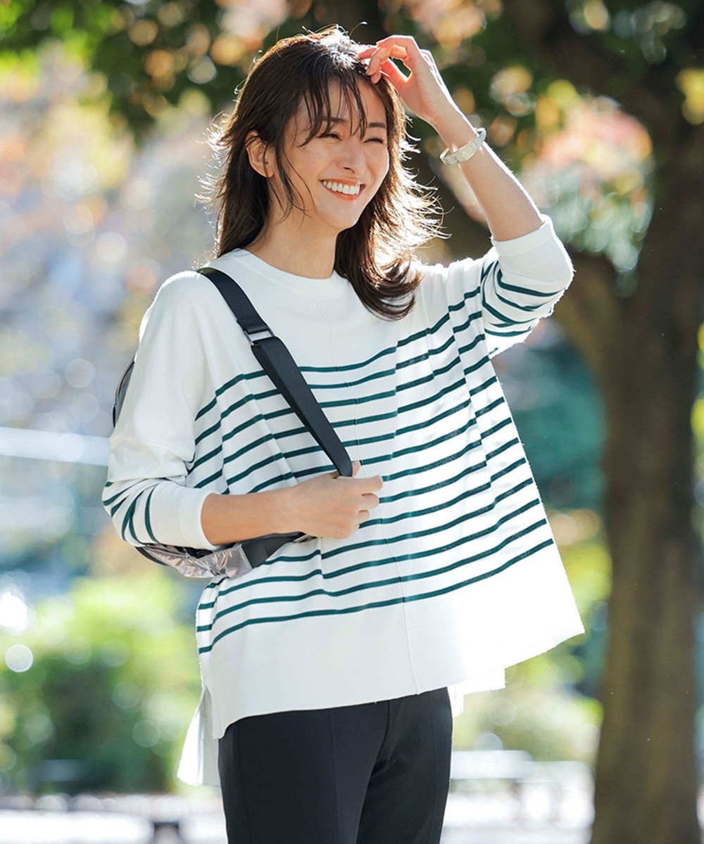 スタイルアップニット クルーネック