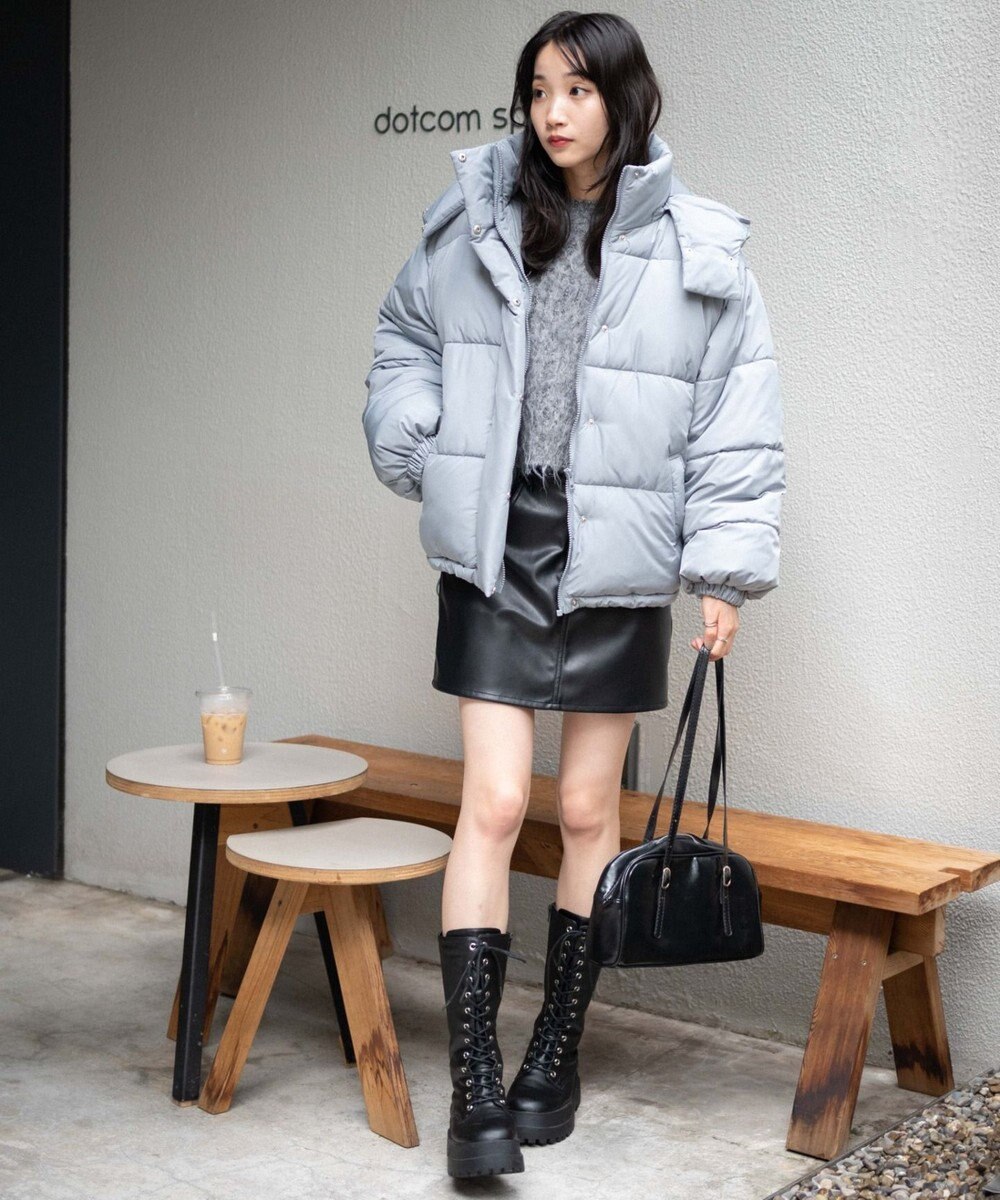 WEGO 【フード取り外し可能】2WAYパテッドジャケット 