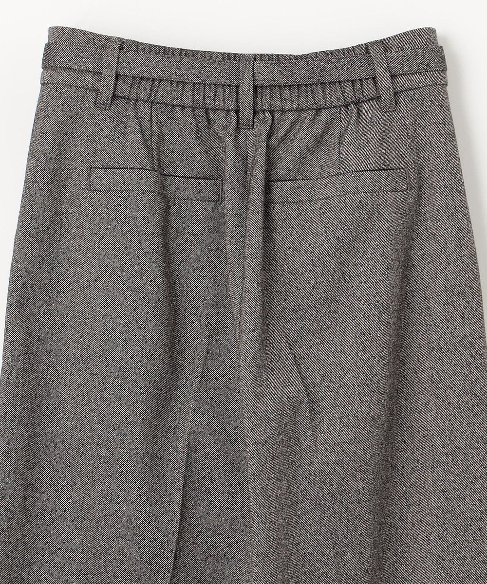 ANY SIS L ミニツイードベルト付き ワイドパンツ 