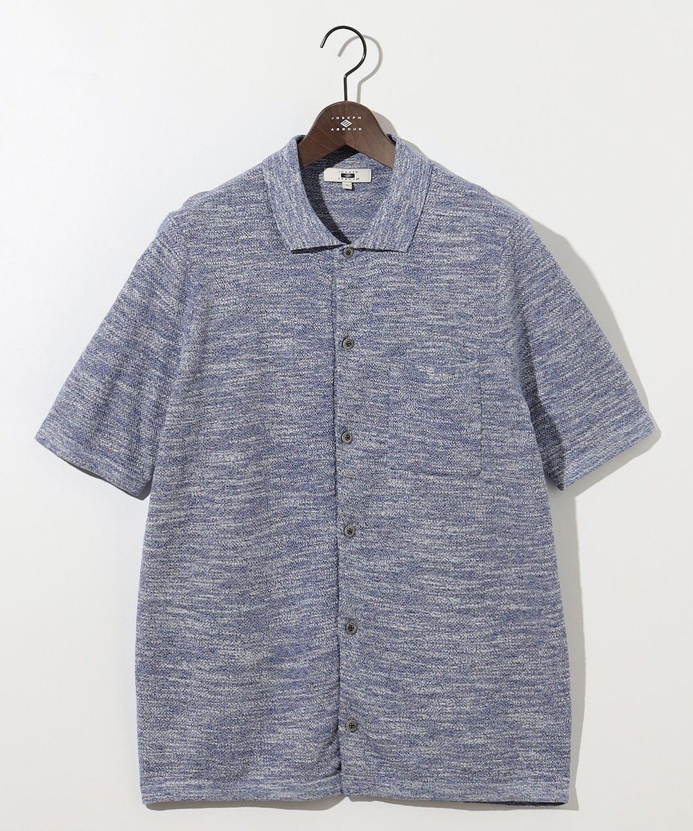 JOSEPH ABBOUD 【イタリア糸使用/軽い/洗える/サスティナブル】スラブギマ ニット シャツ 