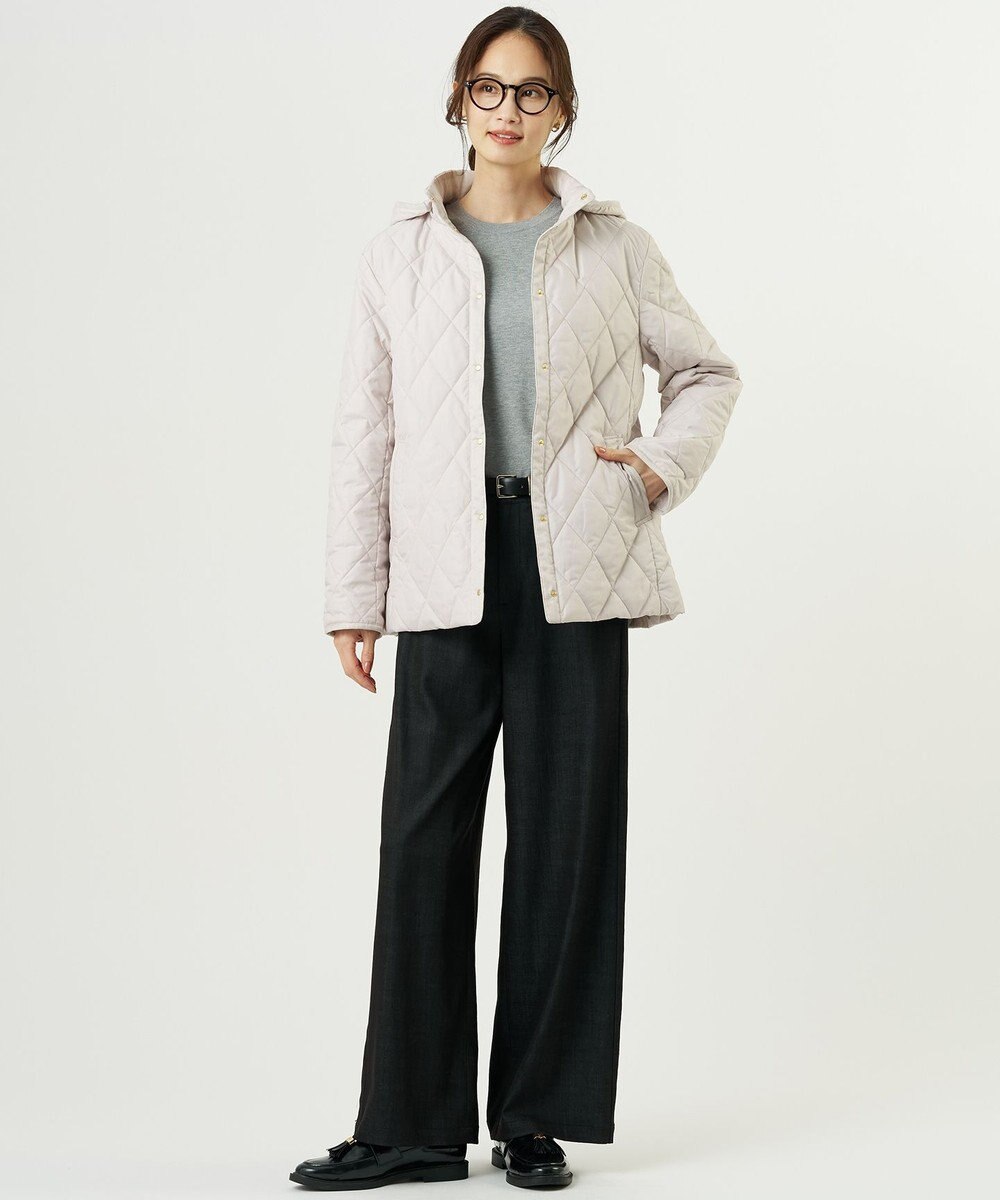 J.PRESS LADIES L 【WEB限定カラーあり】コンパクトタフタキルティング フーデッド コート 