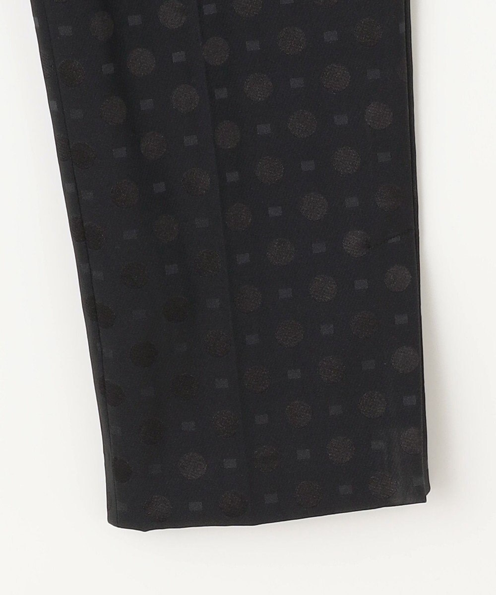 自由区 【洗える】ブライトドットジャガード テーパードパンツ 