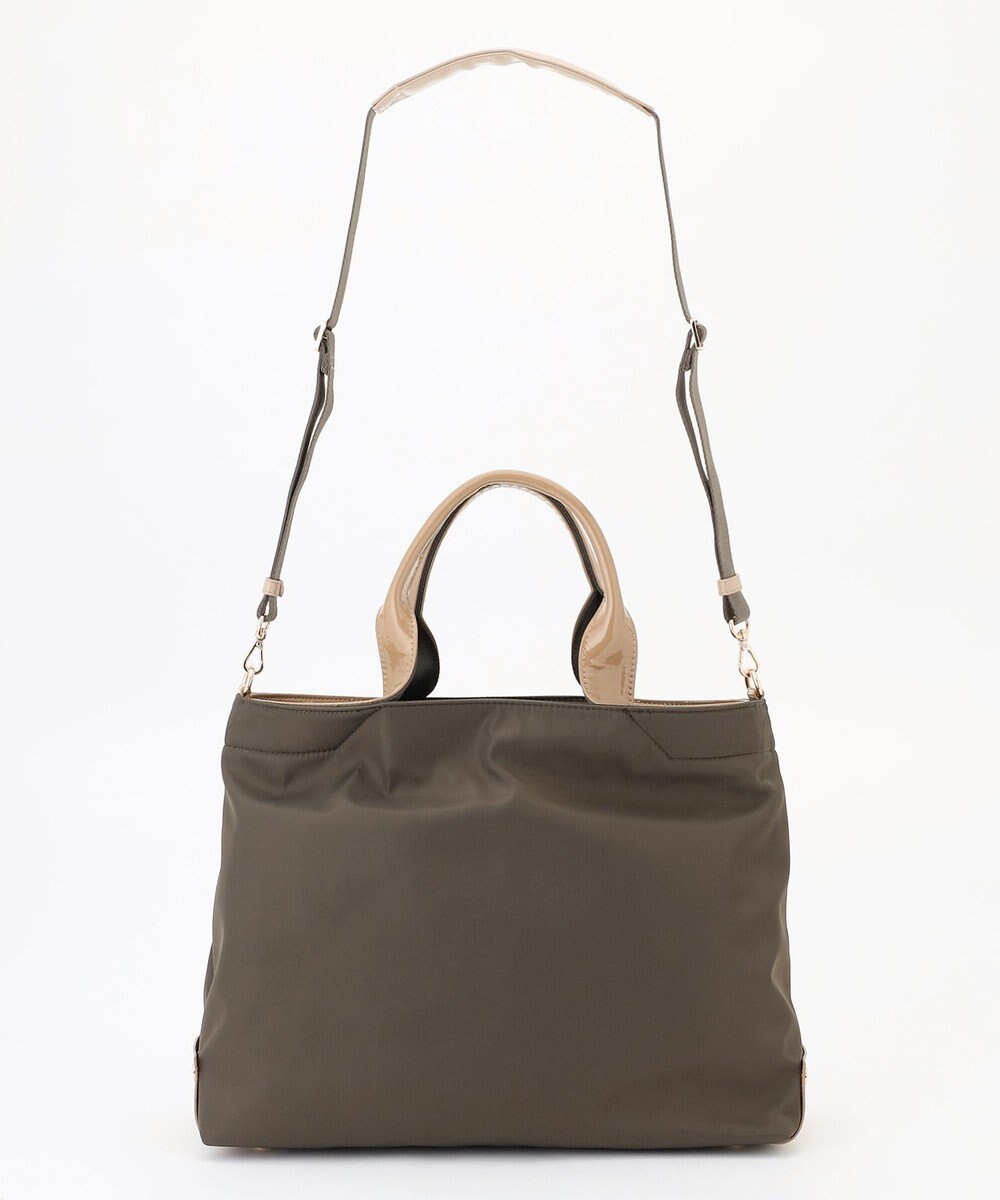 LA BAGAGERIE ツイルナイロン×エナメル 2WAYトートバッグ Mサイズ 