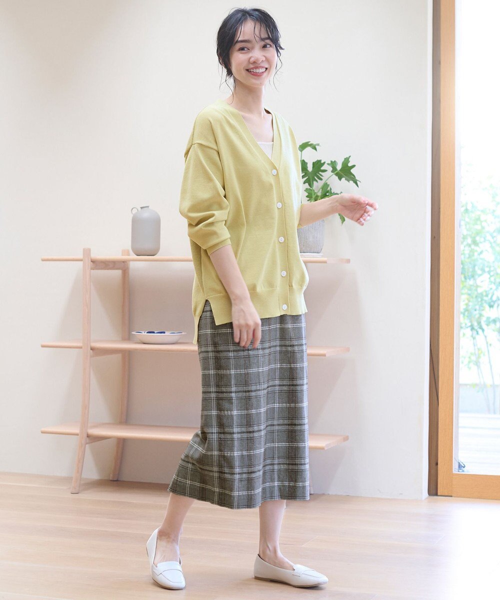 ANY 【ウエストゴム/ストレッチ】チェックタイトスカート 