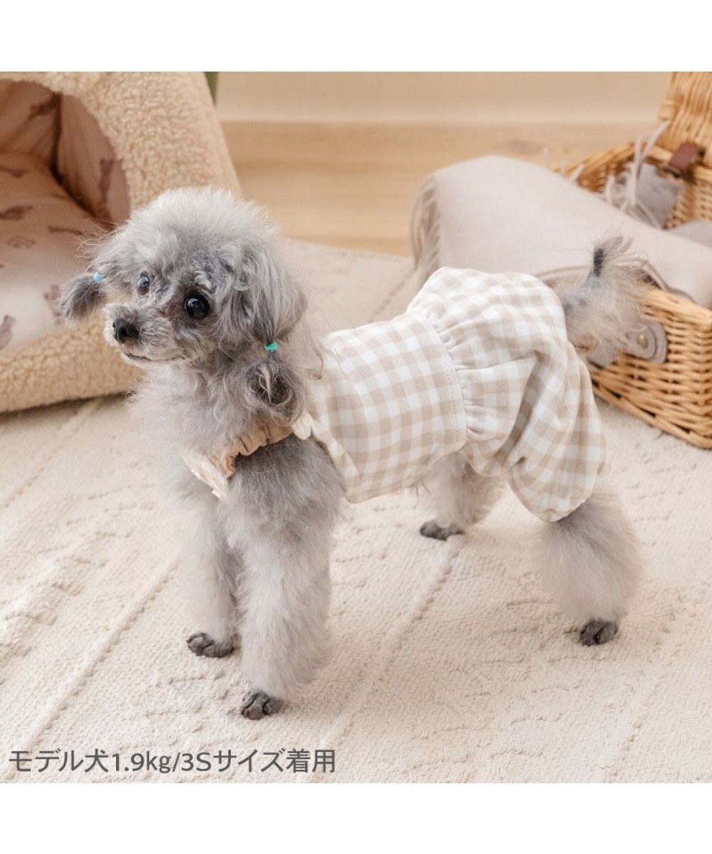 PET PARADISE ペットパラダイス くまちゃん お顔柄 オーバーオール 小型犬 