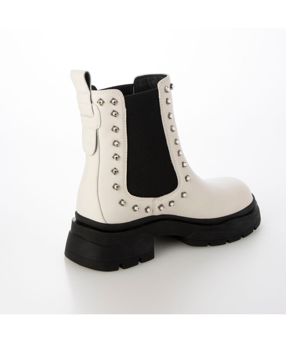 MODE ET JACOMO <carino>サイドゴアビジューショートブーツ 