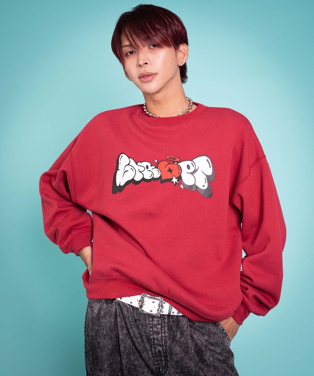 WEGO 【ユニセックス着用ITEM/MLサイズ展開】ハートモチーフプルオーバー 