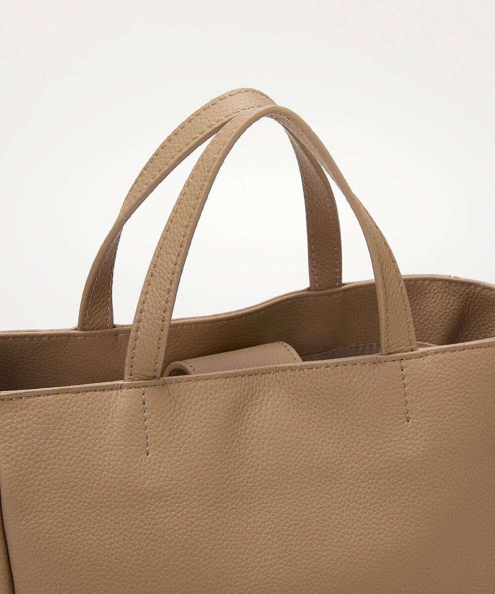 TOPKAPI 【TREASURE TOPKAPI】シュリンクレザー レース 刺しゅう ショルダー付 トートバッグ 