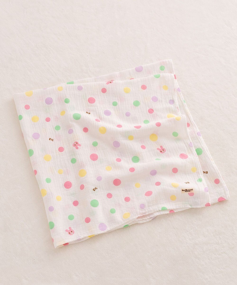 MIKI HOUSE HOT BISCUITS 二重織ガーゼのマルチケット 