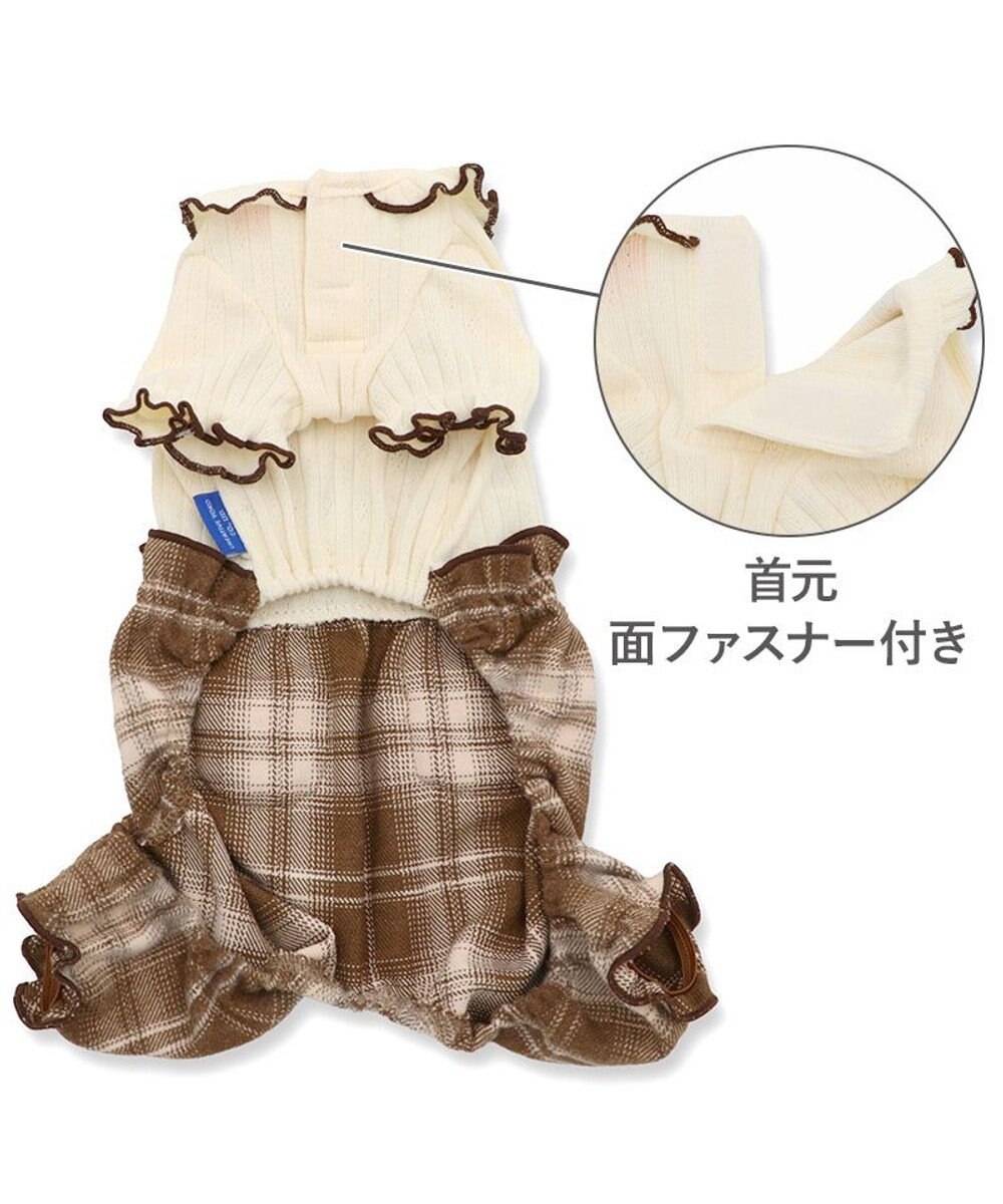 PET PARADISE ディズニー チップとデール チェック パンツ つなぎ 小型犬 