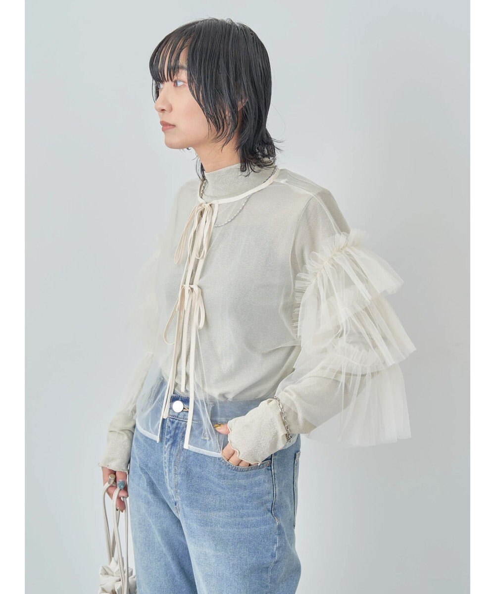Green Parks ・ＥＬＥＮＣＡＲＥ　ＤＵＥ　２ｗａｙチュールブラウス 