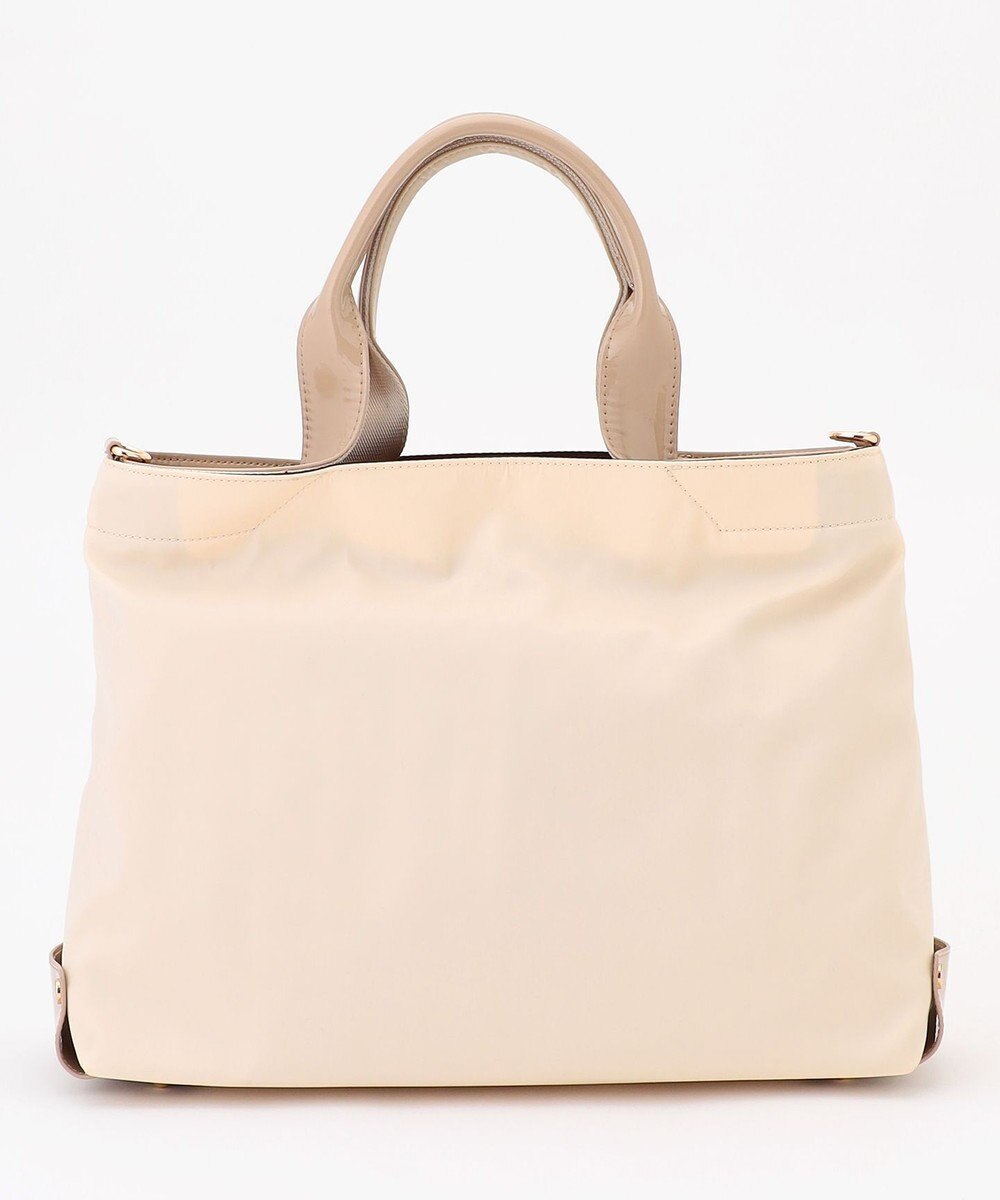 LA BAGAGERIE ツイルナイロン×エナメル 2WAYトートバッグ Mサイズ 