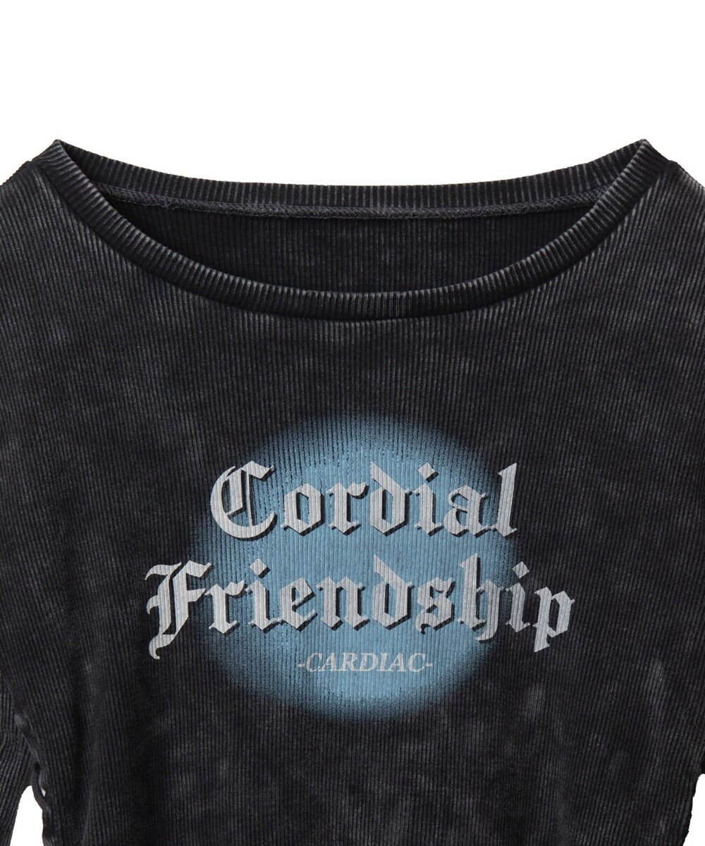 WEGO ヴィンテージウォッシュレースアップロンT 