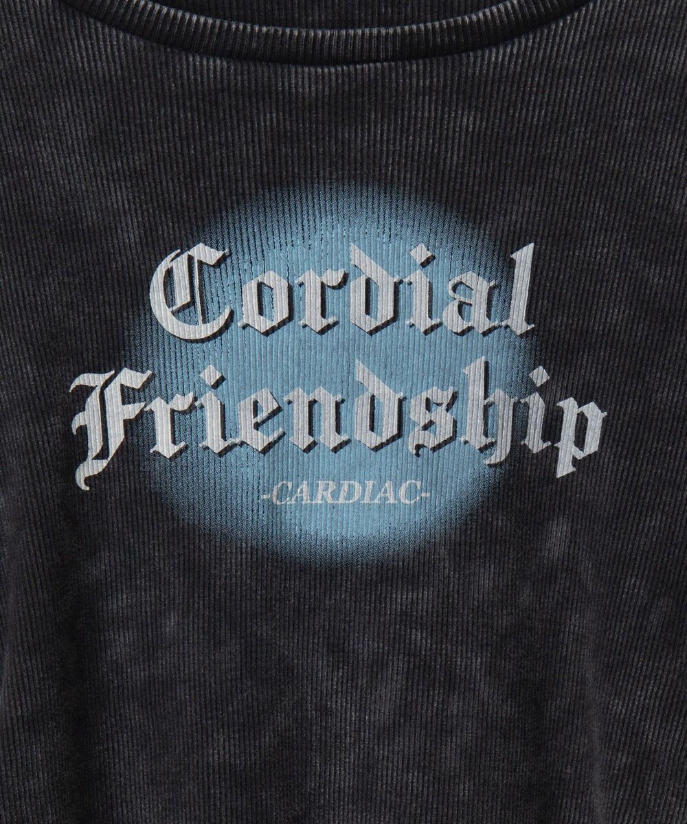 WEGO ヴィンテージウォッシュレースアップロンT 