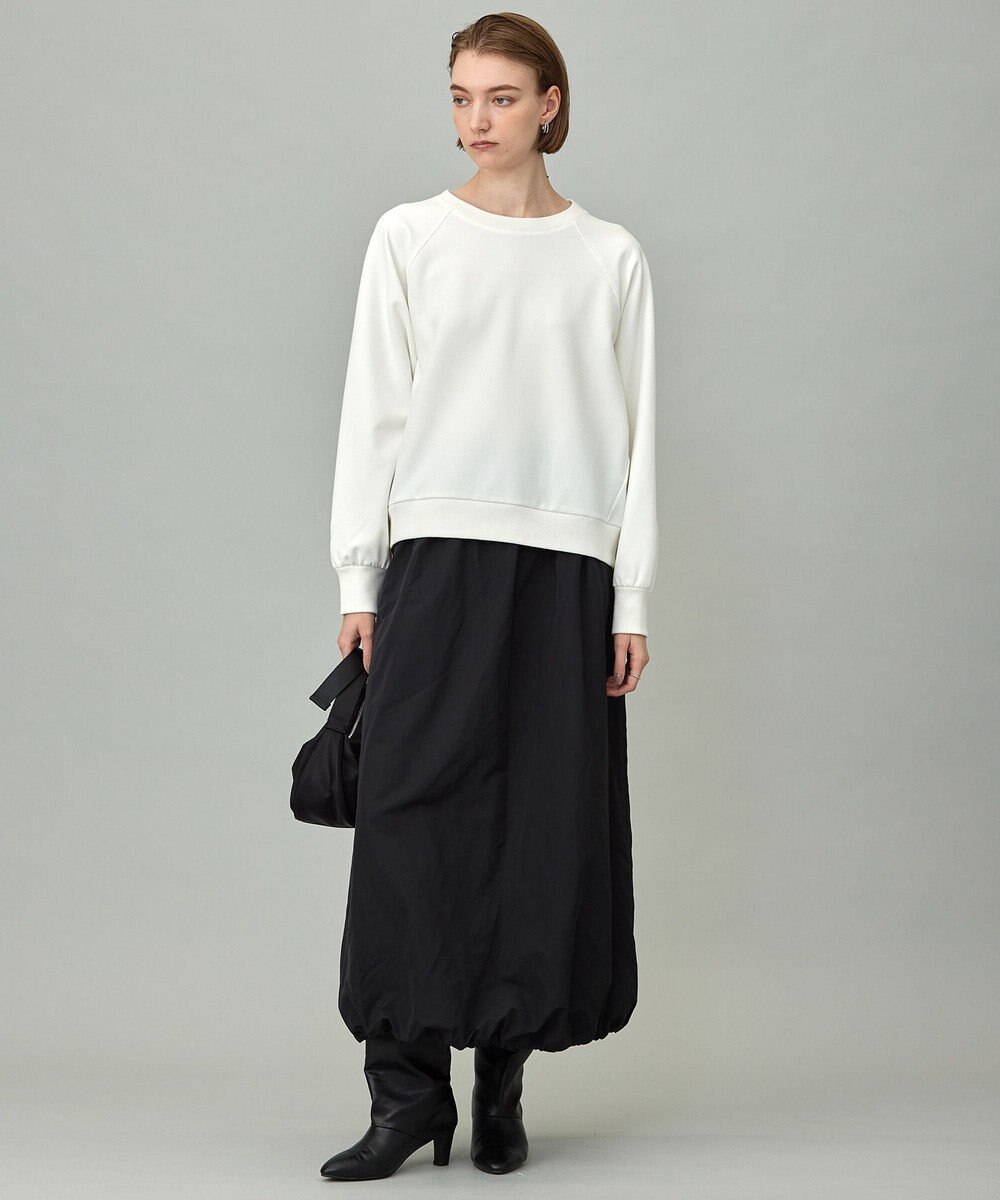 ICB L 【洗える】ジョーゼットジャージー  ドルマンスリーブプルオーバー 