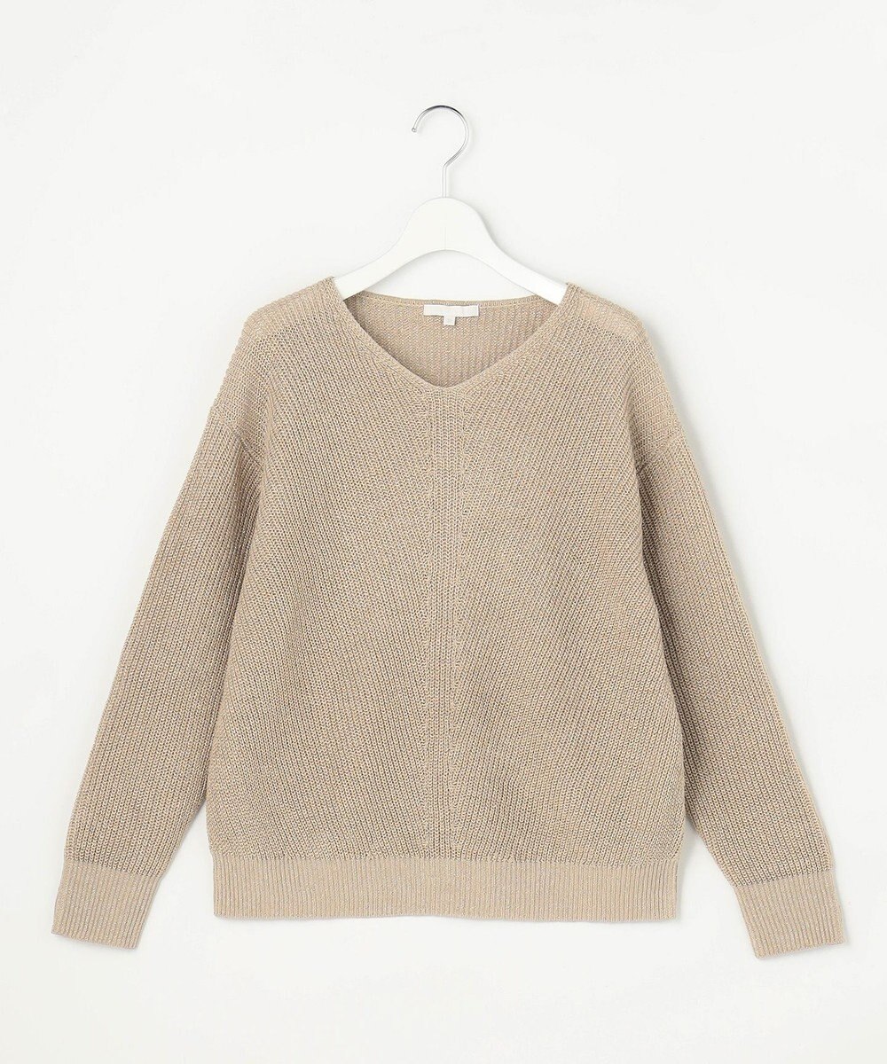 自由区 リネンミドルゲージプルオーバー ニット 