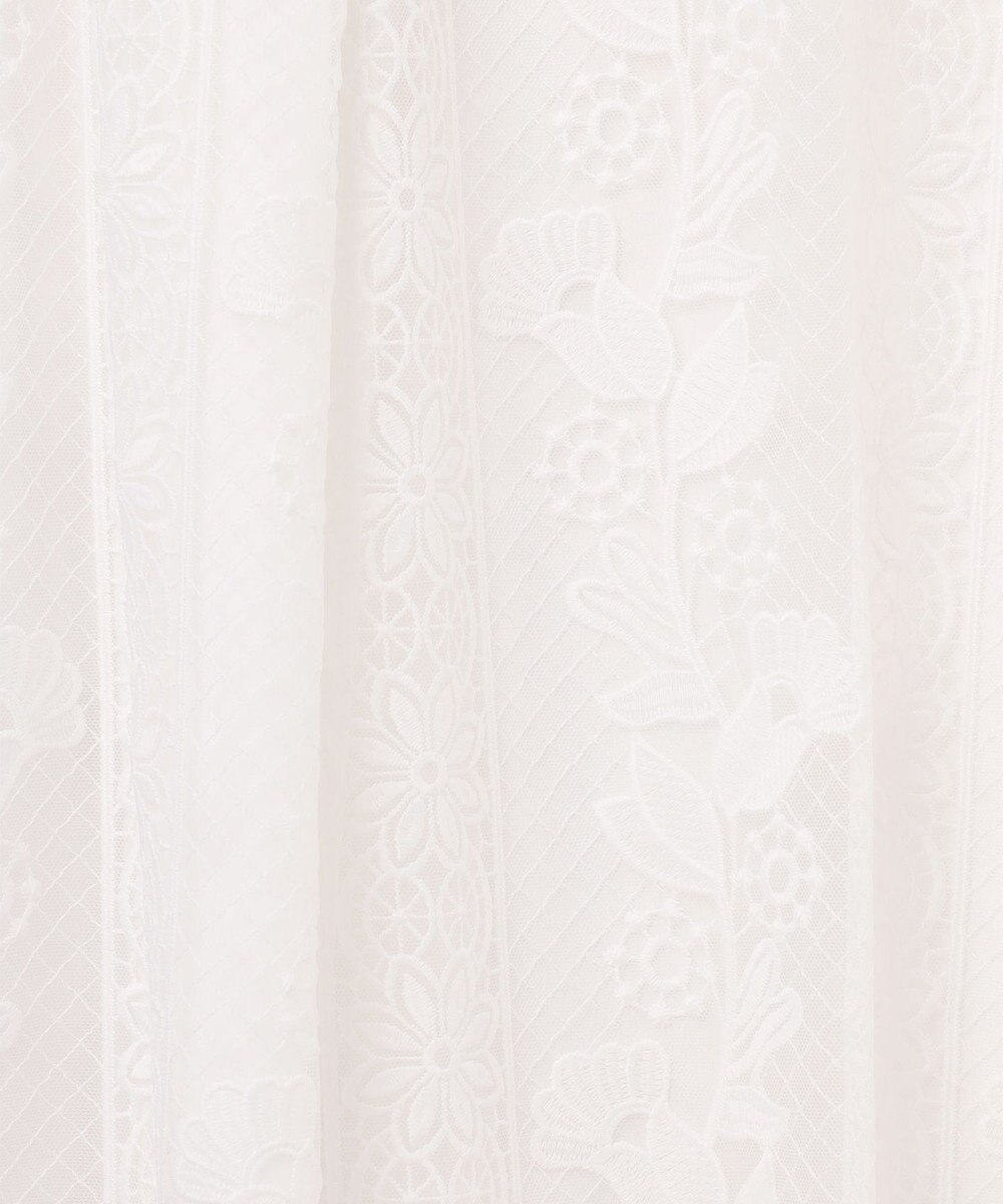 GRACE CONTINENTAL ストライプフラワー刺繍ワンピース 