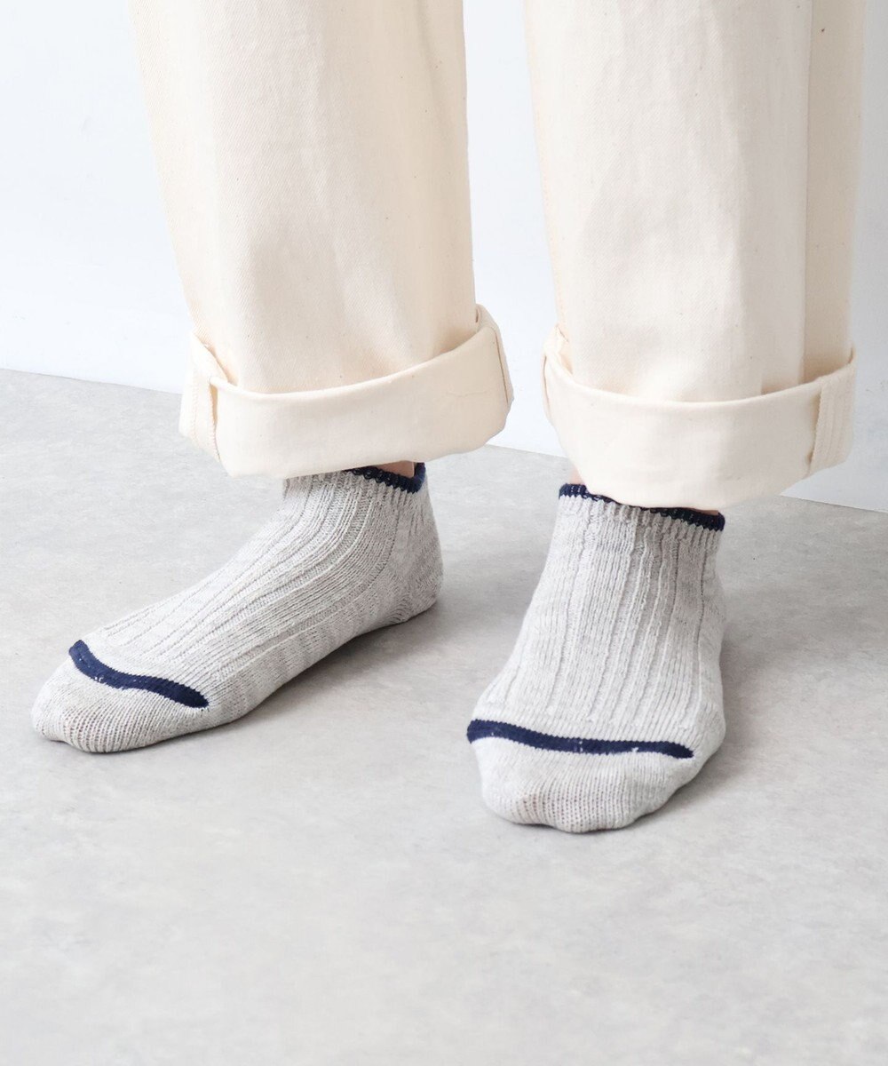 WHITE MAILS 【UNISEX】PAPER WIDE RIB ANKLE SOCKS ソックス 