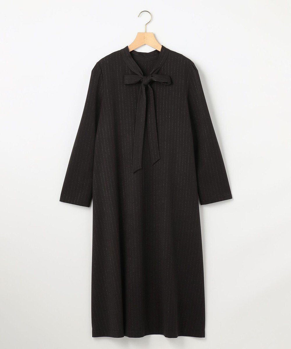 組曲 S 【前後着用可】ラメストライプボウタイ ワンピース 