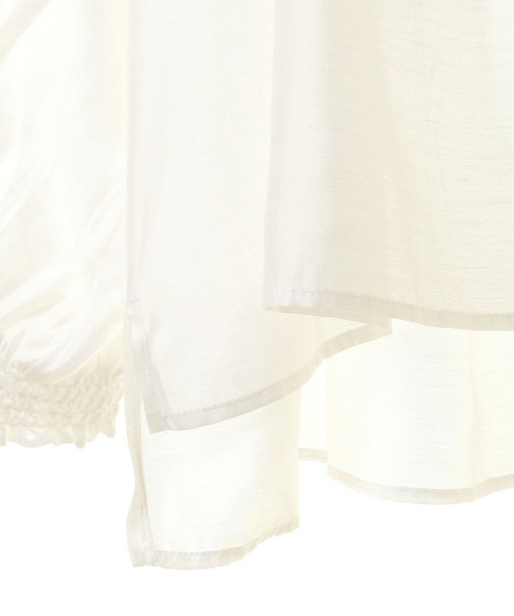 YECCA VECCA スタンドカラーシアーリボンブラウス 