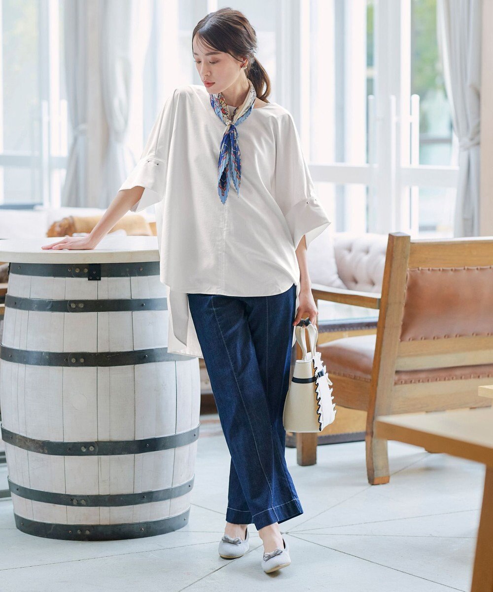 Tiaclasse 【洗える】ワイドスリーブドルマンブラウス 