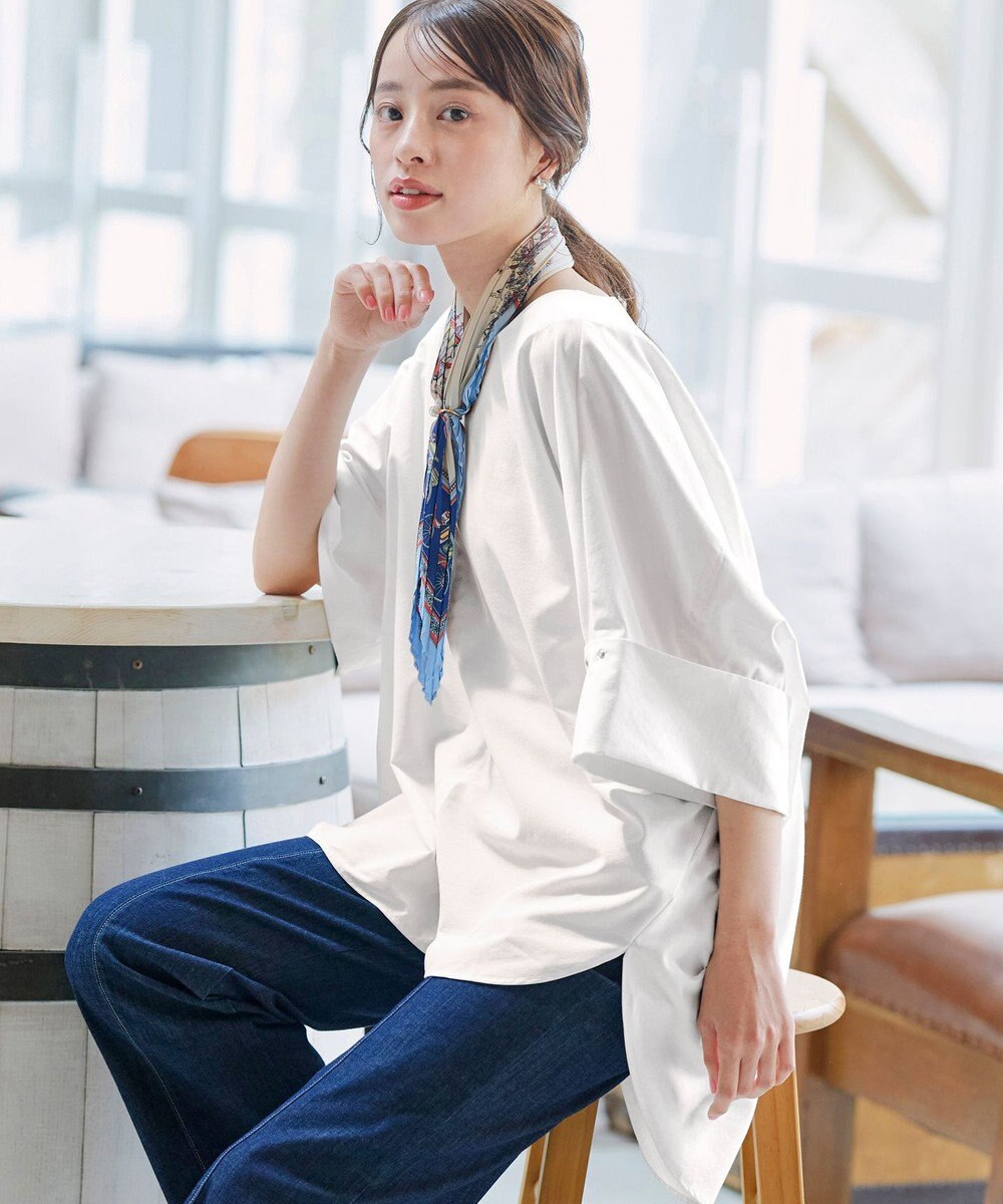 Tiaclasse 【洗える】ワイドスリーブドルマンブラウス 