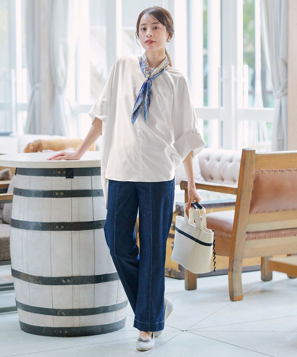 Tiaclasse 【洗える】ワイドスリーブドルマンブラウス 