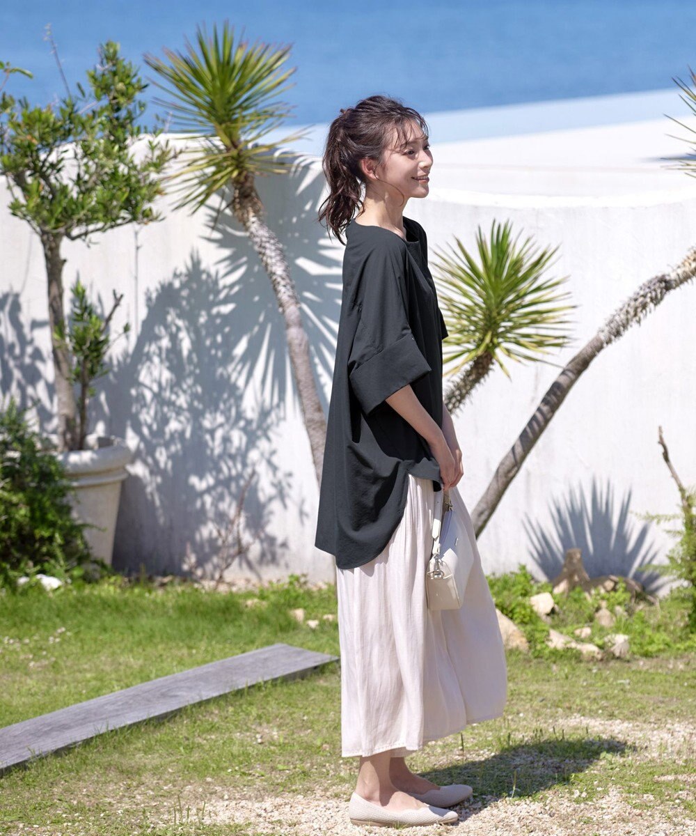 Tiaclasse 【洗える】ワイドスリーブドルマンブラウス 