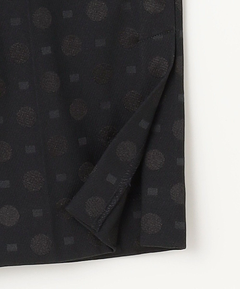 自由区 【洗える】ブライトドットジャガード テーパードパンツ 