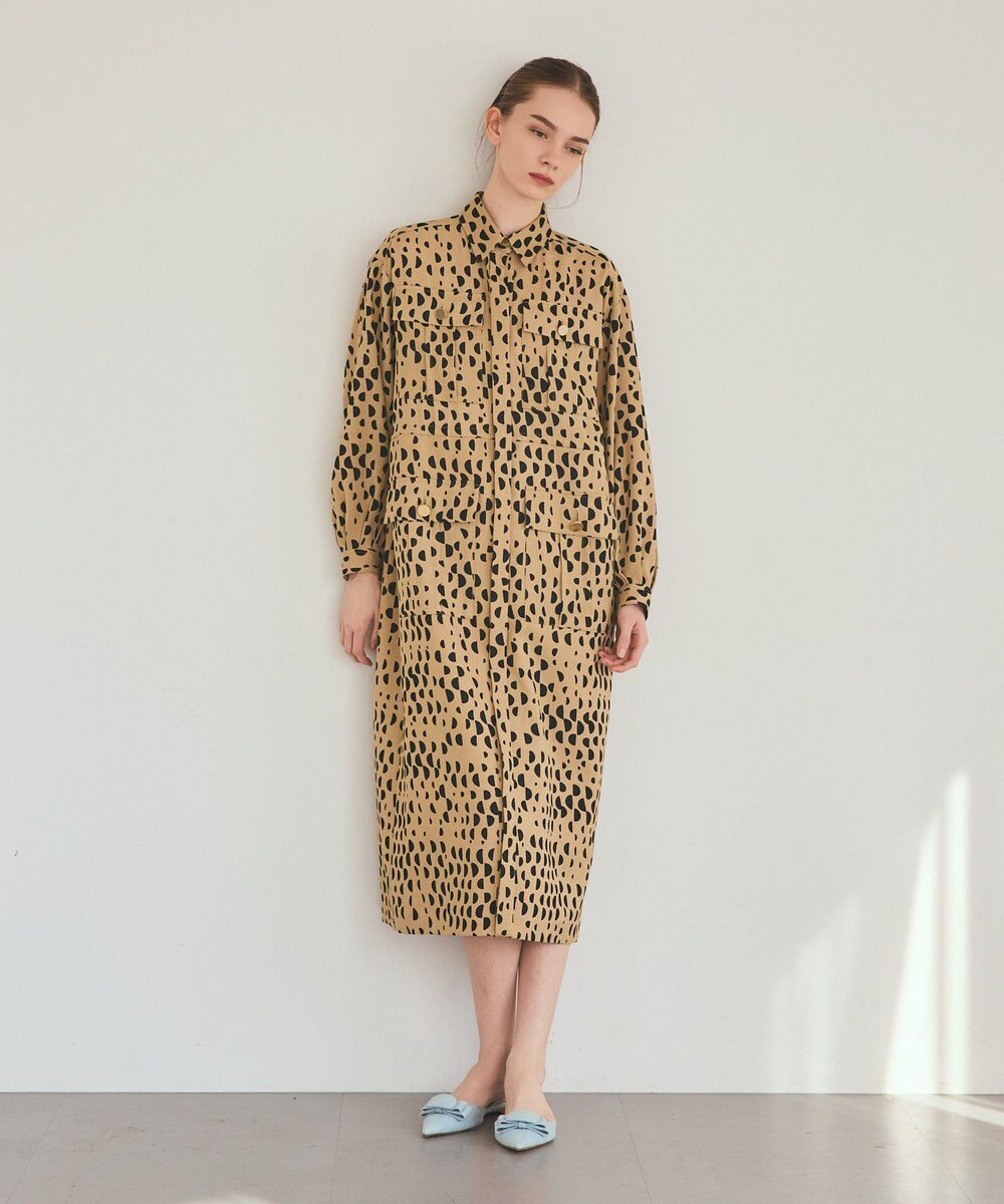 GRACE CONTINENTAL ハーフドットミリタリーワンピース 