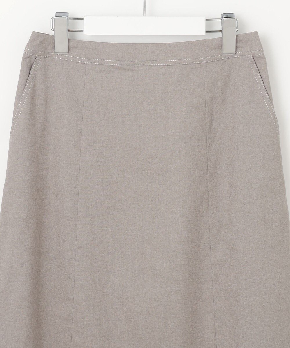 J.PRESS LADIES S 【洗える】麻ポリエステルストレッチ スカート 