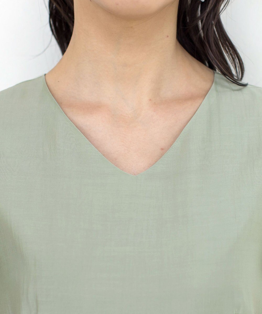 Tiaclasse L 【洗える】大人上品なシアータックワンピース 