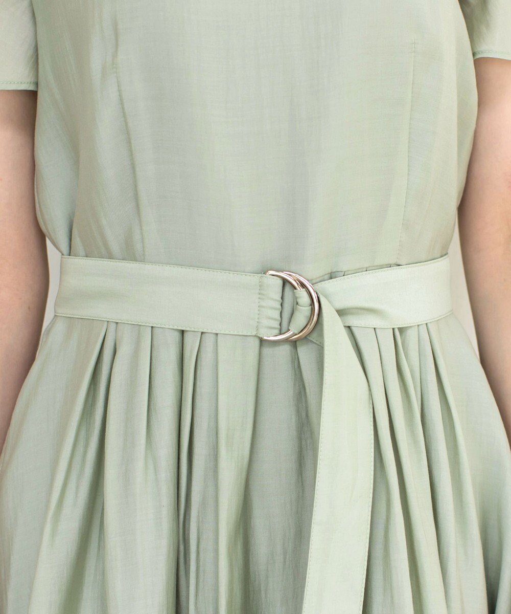 Tiaclasse 【洗える】大人上品なシアータックワンピース 