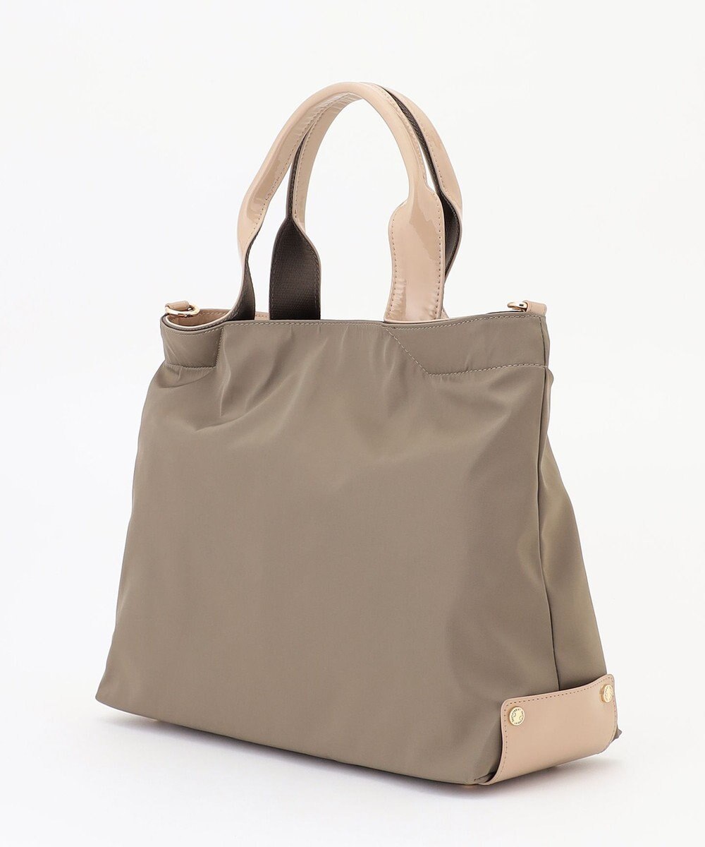 LA BAGAGERIE ツイルナイロン×エナメル 2WAYトートバッグ Mサイズ 