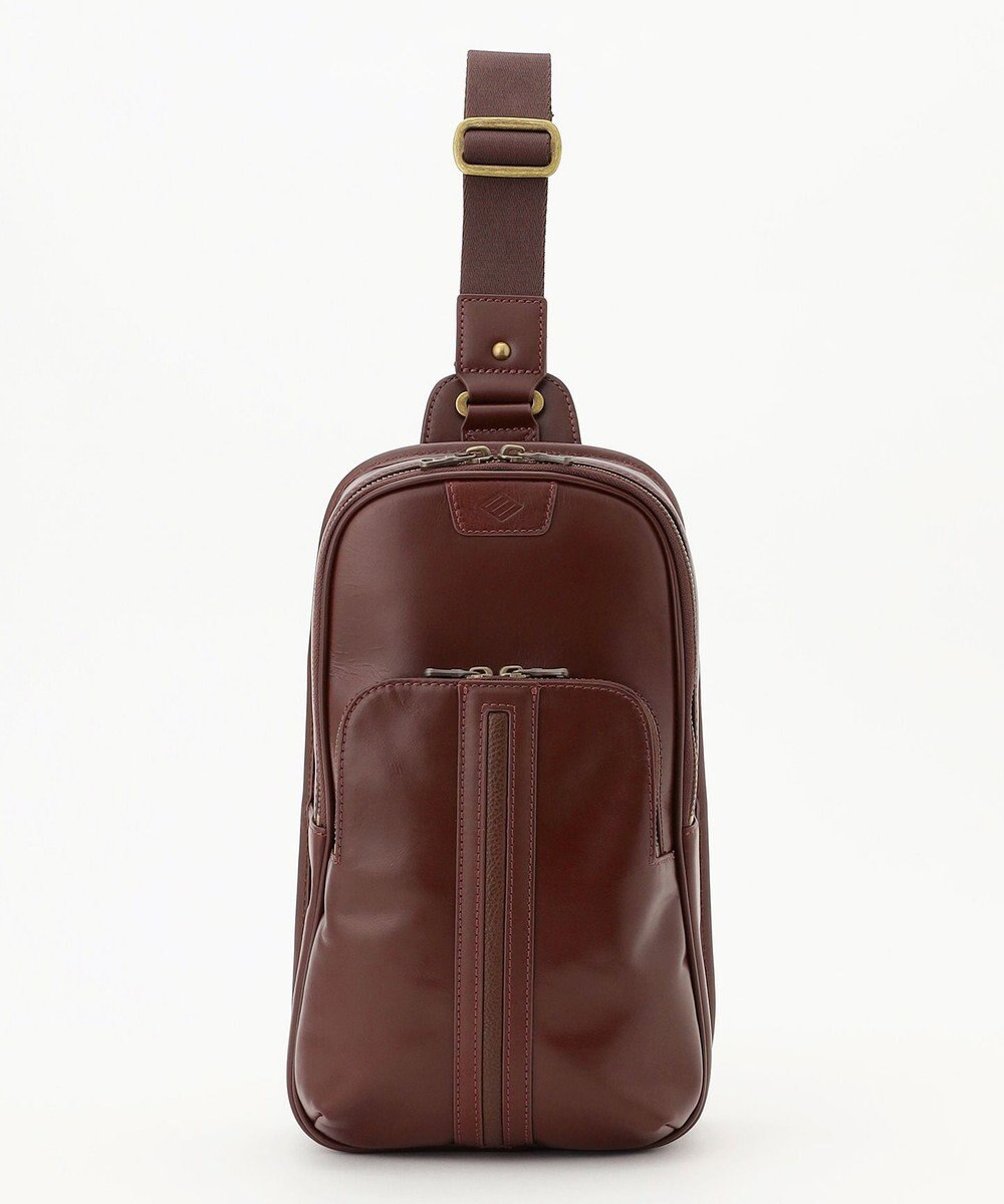 JOSEPH ABBOUD 【軽量/コンパクト/牛革】オイルドレザーボディー バッグ 