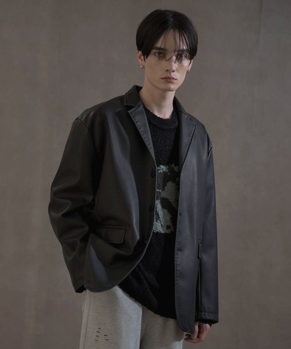 WEGO PUシングルテーラードジャケット 